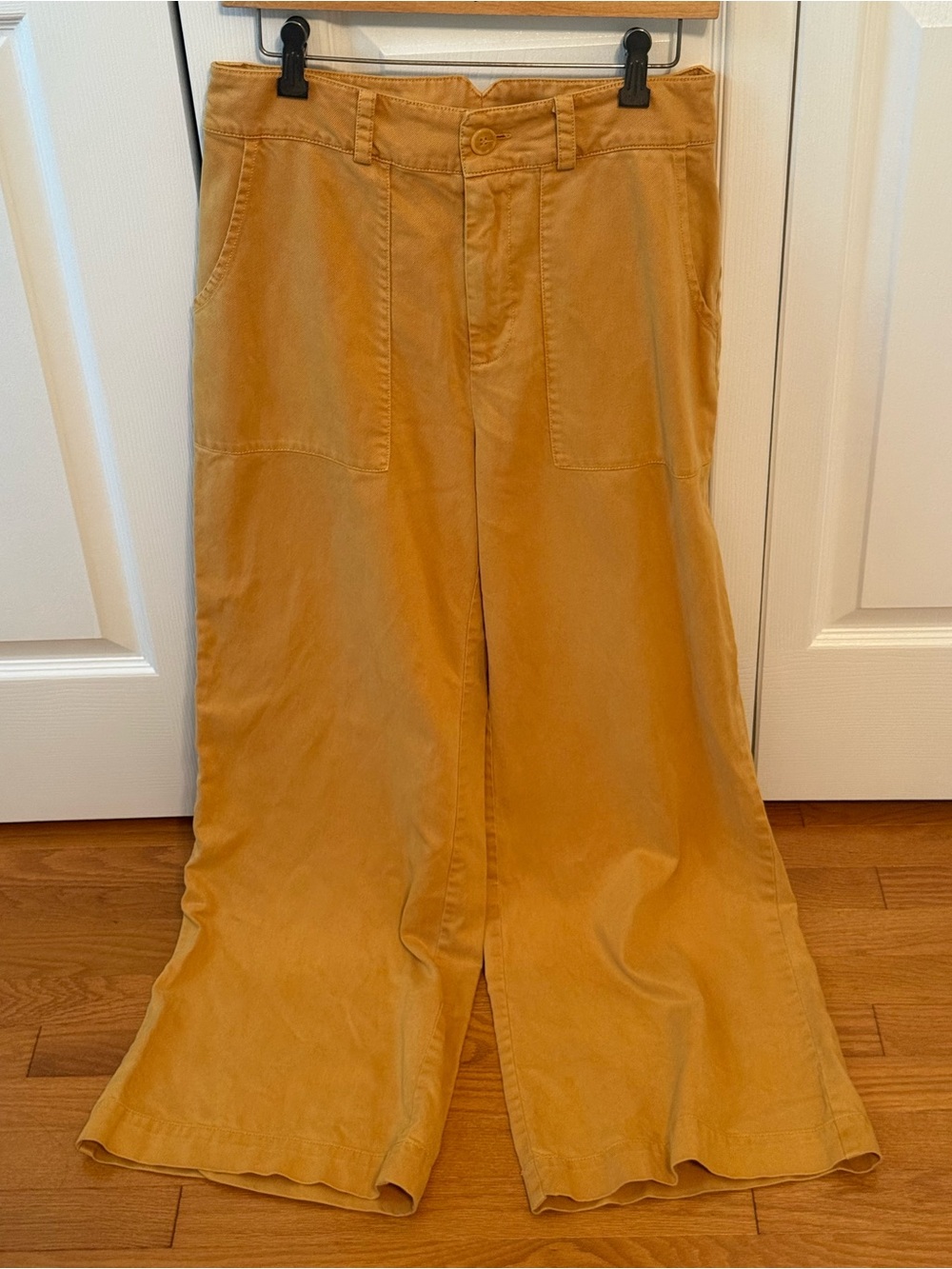 Joie Gold Wide Leg Jeans with Back Buckle - Picture 2 of 4